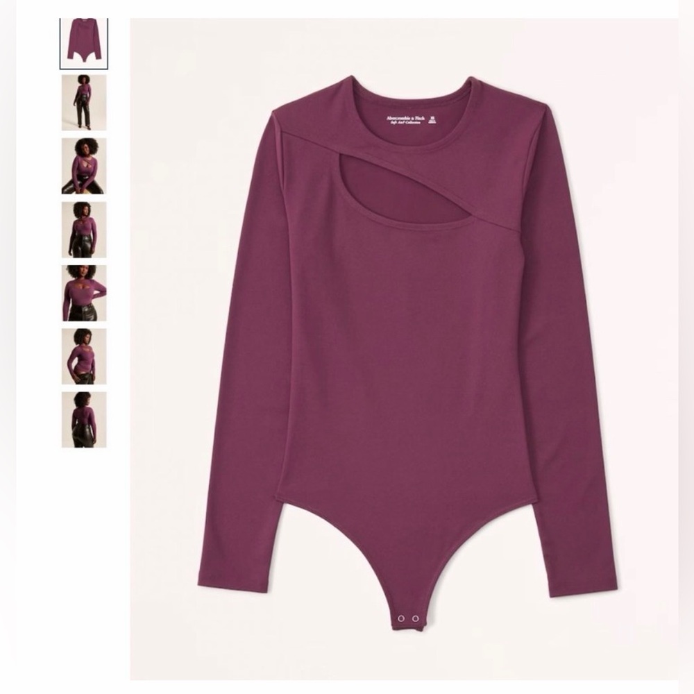 Berry Purple Abercrombie Longsleeve Bodysuit